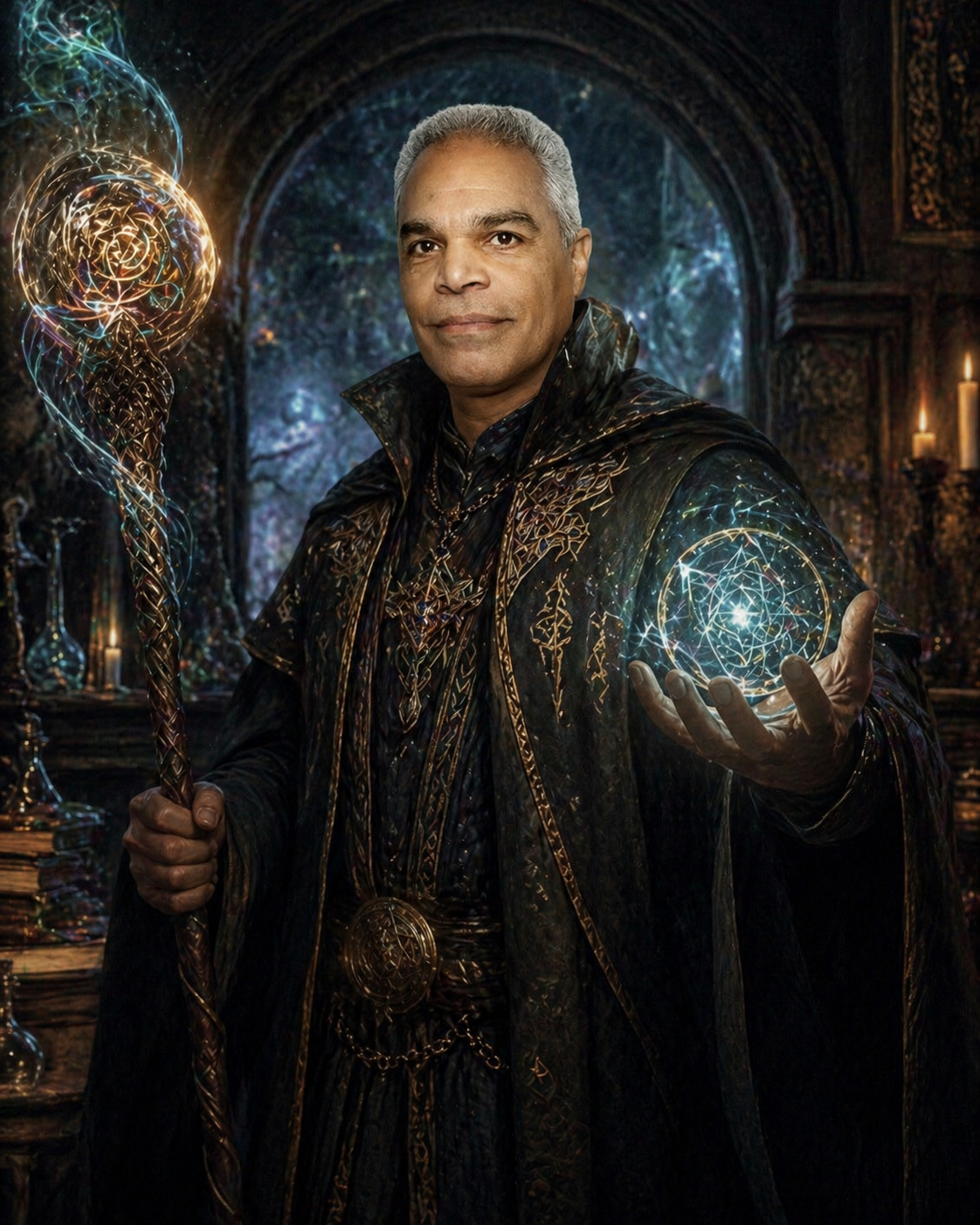 Powerful wizard representing marketing clarity and strategy